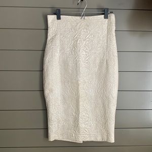 Zahra Saeed Super High Waisted Jacquard Pencil Skirt. 100%cotton.